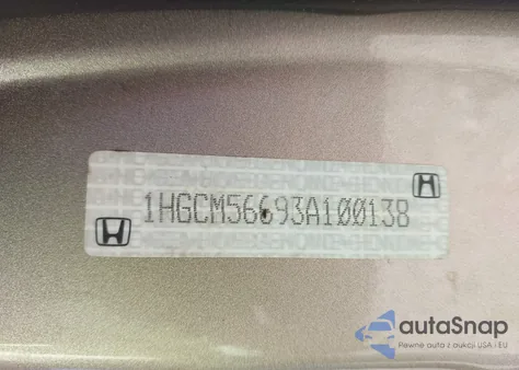 2003 Honda Accord 2.4 Ex из США, поврежденный, VIN 1HGCM56693A100138